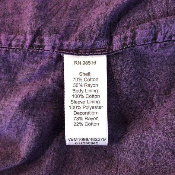 Coldwater Creek Rich Purple Tapestry Brocade Jacket size Petite Medium - Picture 11 of 14